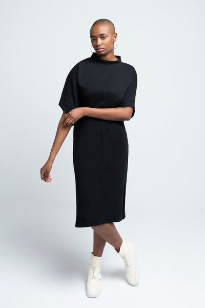 SHIPSHEIP YOKO - Damen Kleid mit Stehkragen aus Bio-Baumwolle