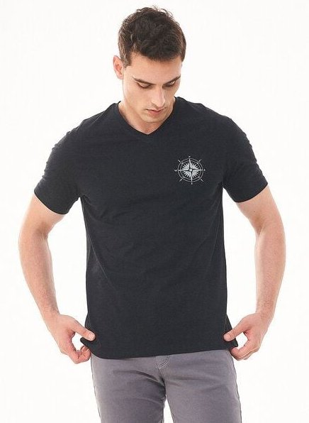 ORGANICATION T-Shirt aus Bio-Baumwolle mit Kompass-Print