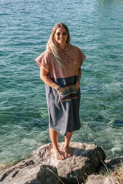 Zeachild Surfponcho Sunset Bloom Bio-Frotte