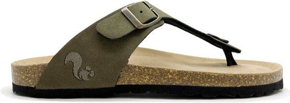 Vegane thies ® Eco Bio Thong Sandale aus rec. PET mit Kork-Tieffussbett MEN