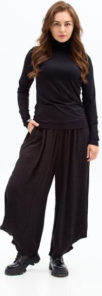 Hose Terra – Locker sitzende Hose – Breiter elastischer Bund – Verdeckte Taschen – Viskose mit Leinen – Fair produziert ...