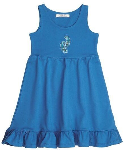 Cotokids Mädchen Kleid – Blau, ärmellos, locker & bequem, sommerlich | von Walkiddy