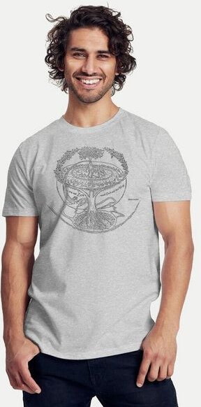 Peaces.bio - handbedruckte Biomode Bio-Herren-T-Shirt "Weltenesche"