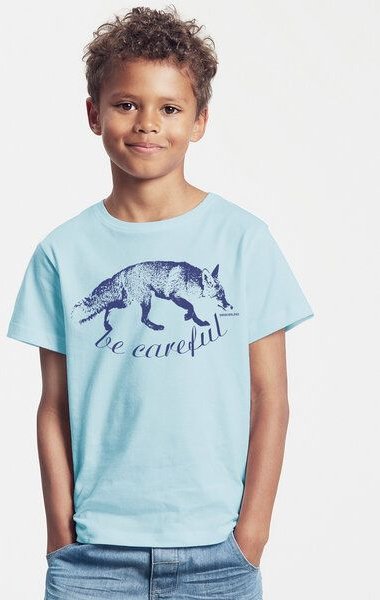 Peaces.bio - handbedruckte Biomode Bio-Kinder T-Shirt Be Careful