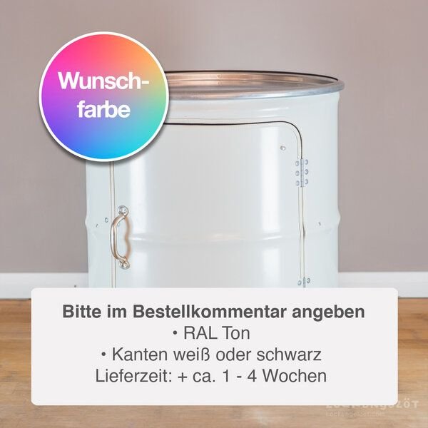 Lockengelöt Bar Kommode aus einem Hamburger Ölfass