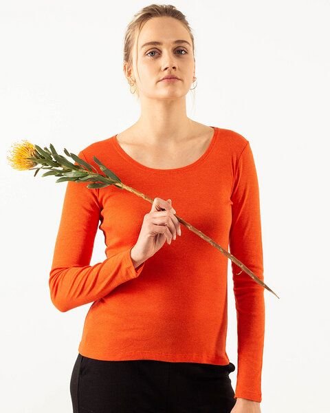 Alma & Lovis Ringel-Jerseyshirt aus Bio-Baumwolle | Melange Shirt