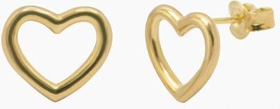 Paeoni Colors Herz-Ohrstecker aus 18k Gold Vermeil, 925 Sterling Silber