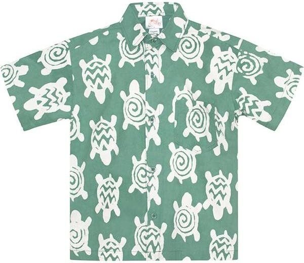 Global Mamas Bio Hemden für Jungs - Button Down Shirt - Elephants & Turtles