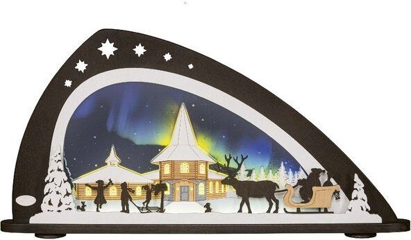 WEIGLA e.K. Moderner LED- Schwibbogen "Weihnachten unterm Polarlicht" NEU wunderschön