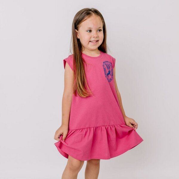 Kleinkinder Kleid GOTS-zertifiziert aus Bio-Baumwolle pink „Cabaret“ – Walkiddy