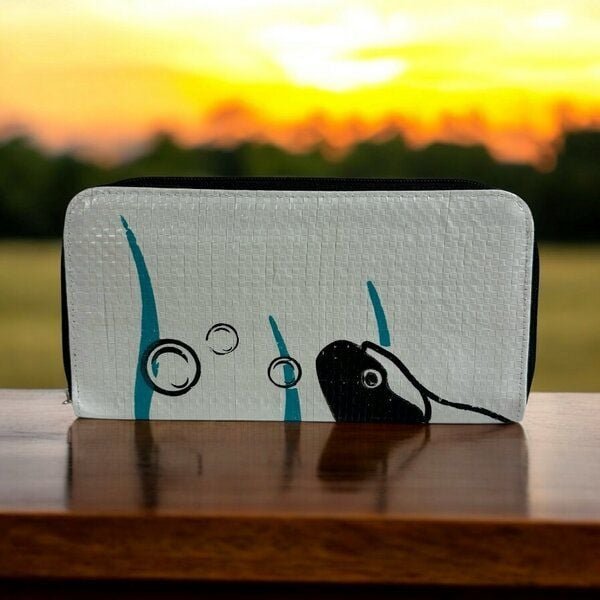 Beadbags Große Geldbörse aus recycelten Zementsack und Reissack CR38