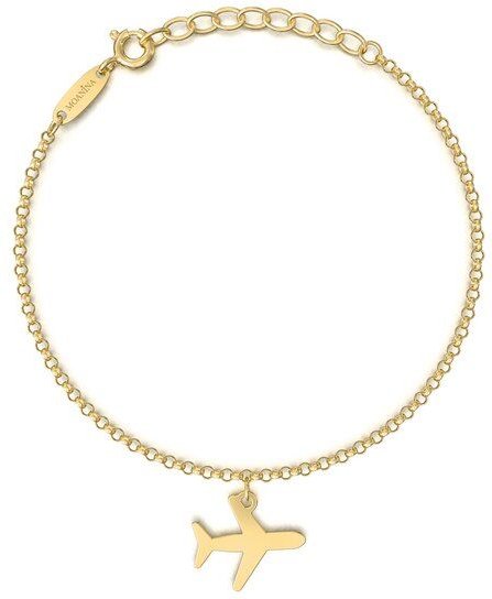 MOANINA Armband Flugzeug - 925 Silber/18k Gold Vermeil