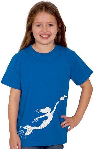 HANDGEDRUCKT "Meerjungfrau" Unisex Kinder T-Shirt