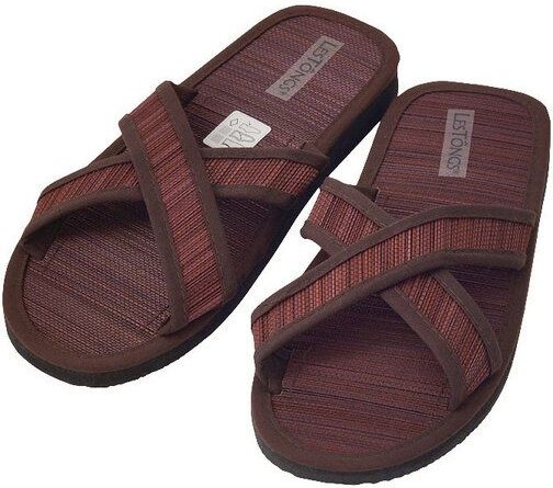 Les Tôngs Juncus-X Dark Offene Zimtlatschen vegane &Gesunde Zimtsohle Flip Flops