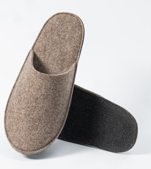 easy and green Gästehausschuhe aus Wollfilz