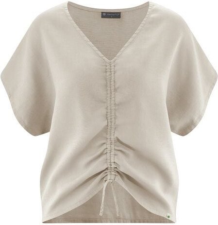 HempAge Geraffte Sommerbluse Hanf/Biobaumwolle