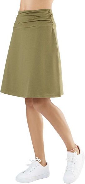 Leela Cotton Damen Sommerrock mit Komfortbund Bio-Baumwolle