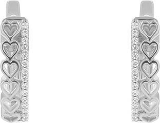 Eppi Runde Ohrringe mit Lab Grown Diamanten und Herzen Emmalyn