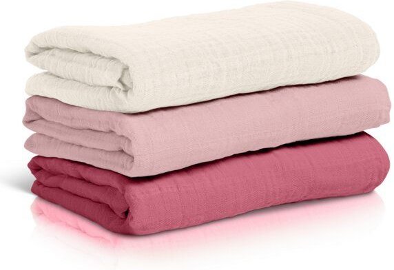 furora BABY Baby Spucktücher Mulltücher Sets (Bio-Musselin: super soft) 80x80cm/ 25x25cm