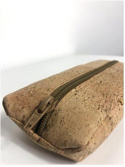 Kork-Deko Kork-Mäppchen 19×7×4 cm – kleine Kosmetiktasche & Federmäppchen, vegan