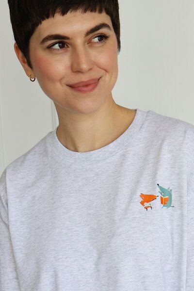 Kultgut Artdesign - Biofair - Leichtes Shirt - Boxiform- /reading together