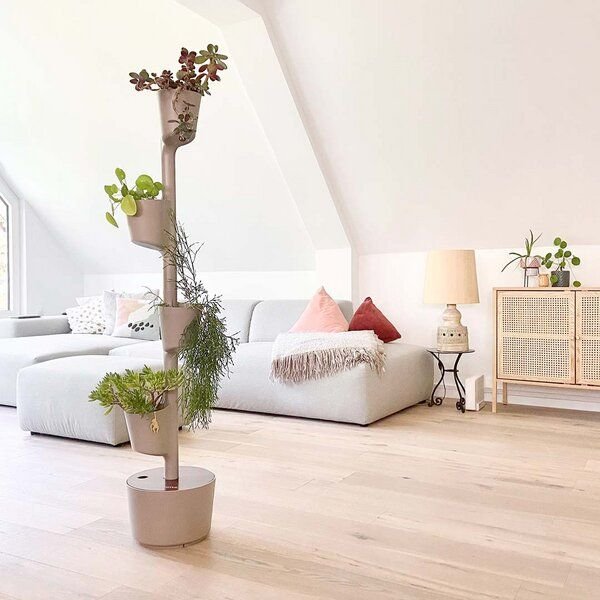 CitySens Vertikaler Blumentopf mit Wifi-Selbstbewässerung; 4 Blumentöpfe