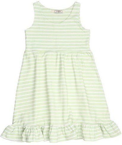 Cotokids Kinder Trägerkleid GOTS-zertifiziert aus Bio-Baumwolle, hellgrün gestreift, ärmellos, leicht & sommerlich – Wal...