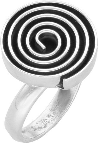 pakilia Silber Ring Labyrinth rund Fair-Trade und handmade