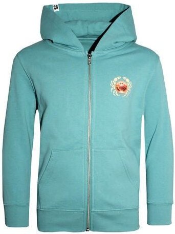 Kinder Unisex Zipper Sweatjacke aus Bio-Baumwolle Türkis Grün von Fädd