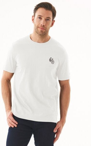 ORGANICATION T-Shirt aus Bio-Baumwolle mit Fahrrad-Print