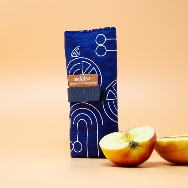 umtüten Lunchbag / Snackbeutel abstrakt / Inlay plastikfrei & hält natürlich frisch