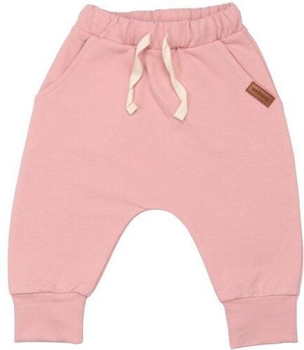Kinder Baggy-Hose GOTS zertifiziert – 95% Bio-Baumwolle, Rosa, elastischer Bund mit Kordel, weich & bequem | Walkiddy