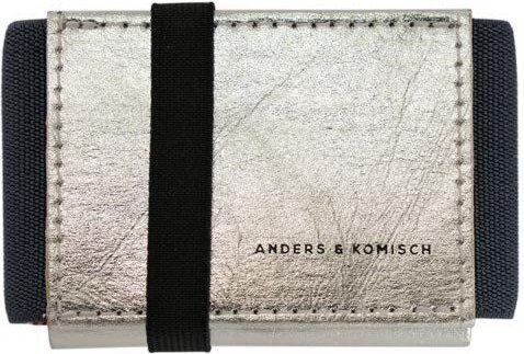 ANDERS & KOMISCH Kleines Portemonnaie mit Münzfach Damen - A&K MINI Silber + Farbauswahl