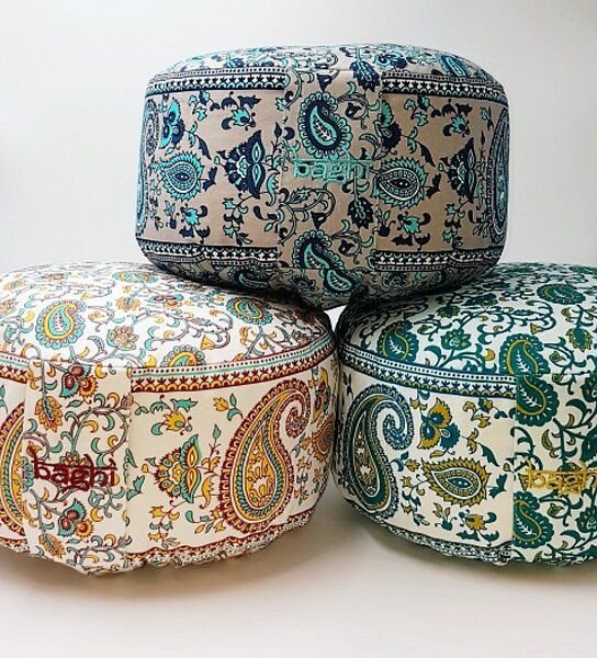 BAGHI Meditationskissen Jaipur rund