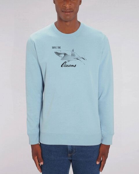 Human Family Bio Unisex Rundhals-Sweatshirt - "Switch - Save Oceans" in 3 Farben