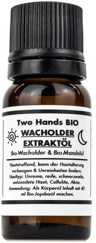 Two Hands BIO Wacholderextraktöl mit Bio-Wacholderbeere & Bio-Mandelöl - 2,5 % Extrakt - Bio Vegan