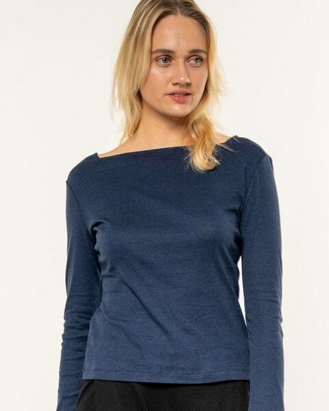 Alma & Lovis Softes Ringel-Langarmshirt aus Bio-Baumwolle | Melange Longsleeve