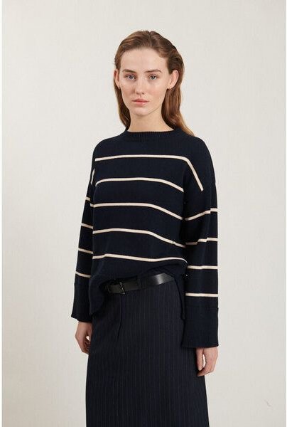 Basic Apparel Gestreifter Pullover WINIE aus Bio-Baumwolle