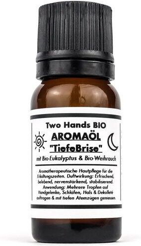 Two Hands BIO Aromaöl „TiefeBrise“ mit Bio-Eukalyptus & Bio-Weihrauch - Bio-Vegan