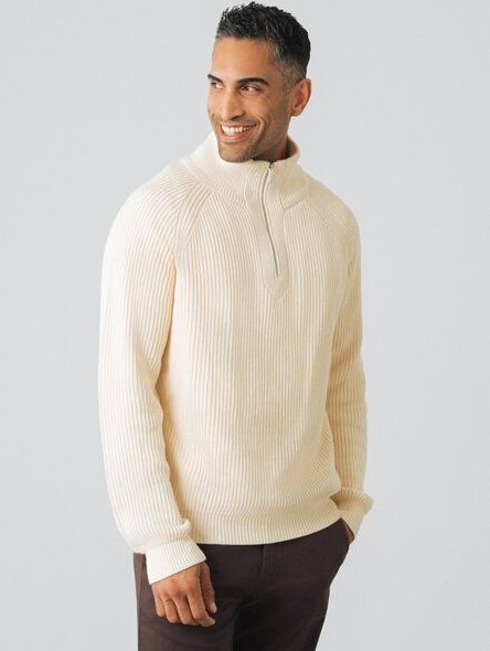 Honest Basics Half-Zip-Strick Männer