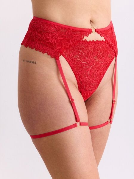 erlich textil Dreamy Lace Strapsgürtel mit Spitze aus recyceltem Polyamid, made in Europe