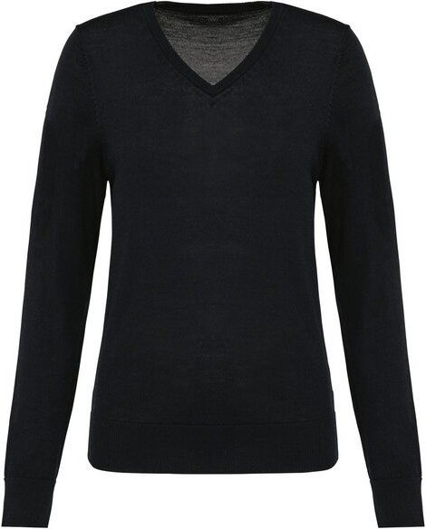 Greenspired Merino-Damenpullover mit V-Ausschnitt 220g/m²