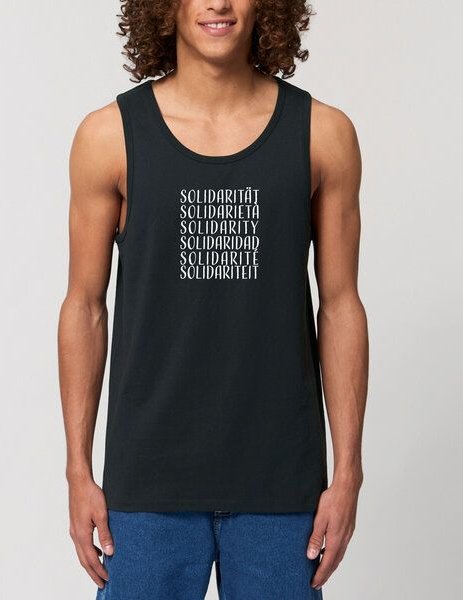 Human Family Herren Statement Tanktop aus Bio Baumwolle "Wake - Solidarity"