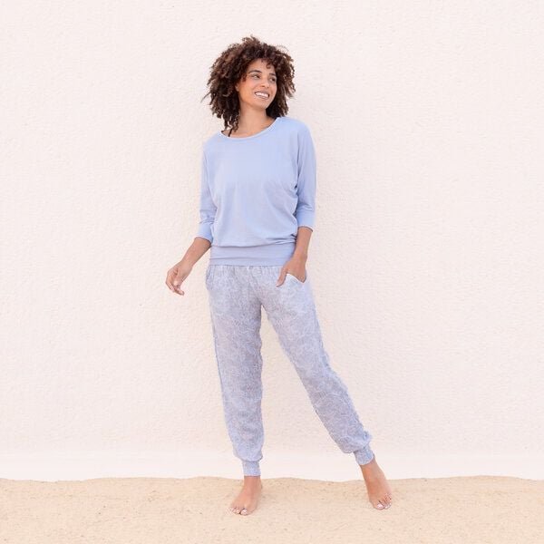 Jaya ANANDA PAISLEY - Damen - locker-leichte Sommerhose für Yoga und Freizeit