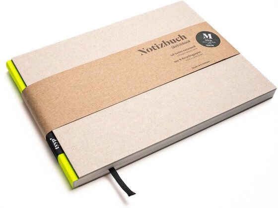 tyyp Nachhaltiges Skizzenbuch A5 (Recyclingkarton), Querformat aus 100 % Recyclingpapier „BerlinBook“