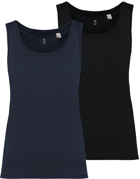 YTWOO 2er Pack Damen Tank Top aus 100% Bio-Baumwolle