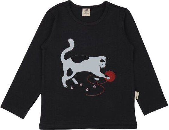 Mädchen Langarmshirt Anthrazit aus Baumwolle mit Elasthan – weiches Walkiddy Shirt für Schule, Freizeit & Alltag, ideal ...