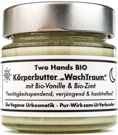 Two Hands BIO Körperbutter „WachTraum“ mit Bio-Vanille & Bio-Zimt - für Gesicht & Körper - Bio Vegan