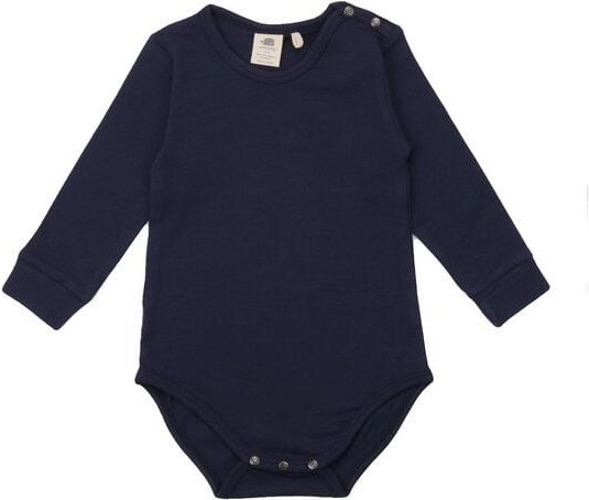 Baby Langarmbody Dunkelblau aus GOTS-zertifizierter Bio-Baumwolle – Walkiddy