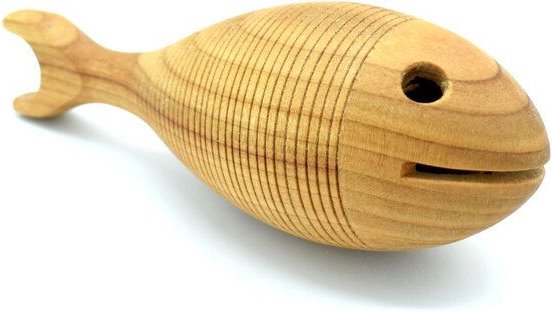 4betterdays Urfisch, Holz-Greifling aus heimischen Hölzern - 'Fish & Grip' 14x5 cm